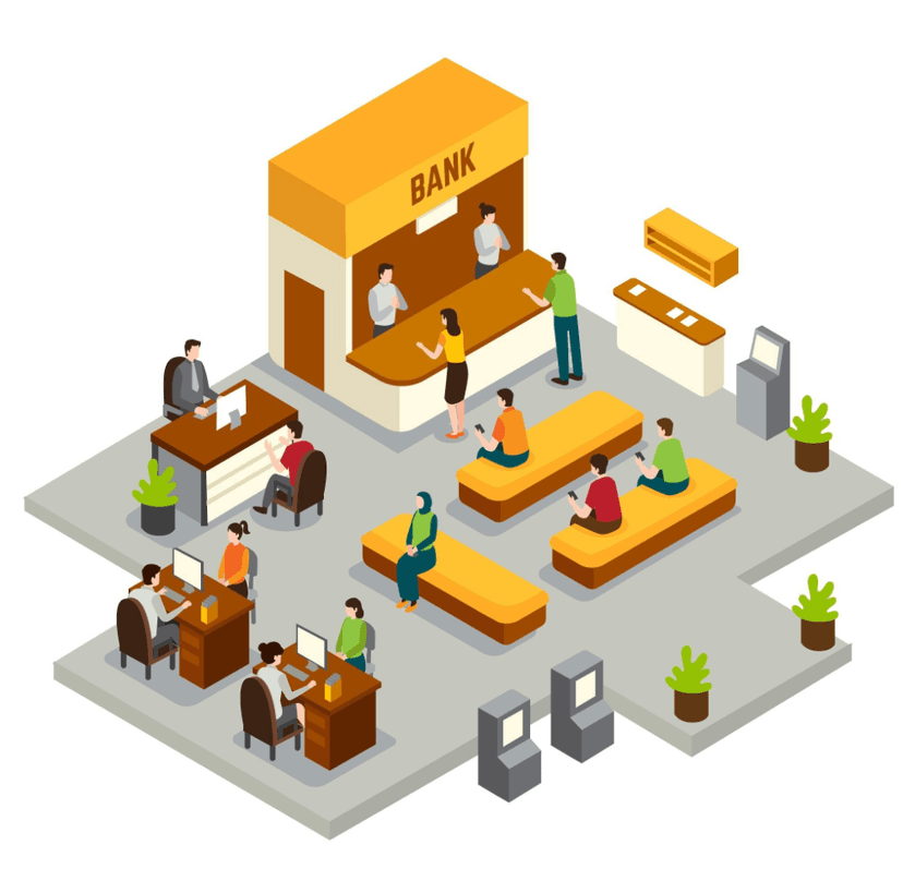 Isometric Bank Illustration