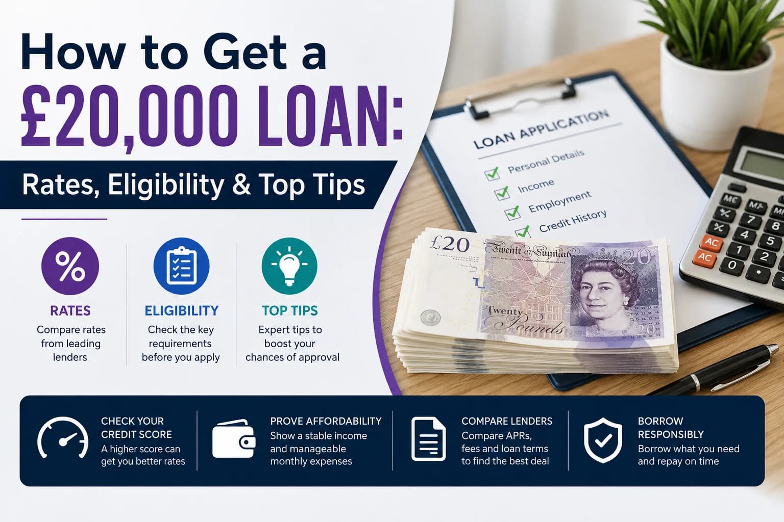How to Get a £20,000 Loan: Rates, Eligibility & Top Tips