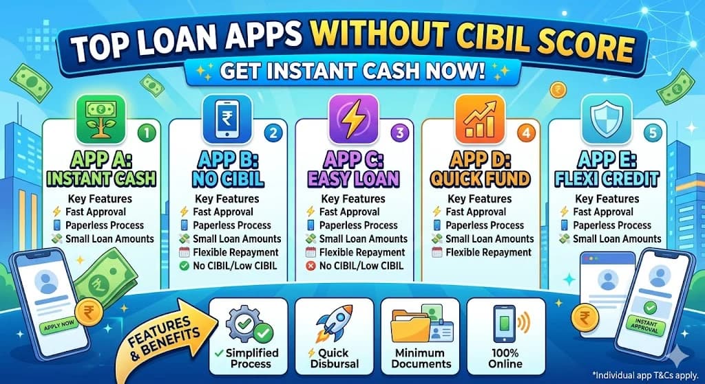 Top Loan Apps Without CIBIL Score: Get Instant Cash Now