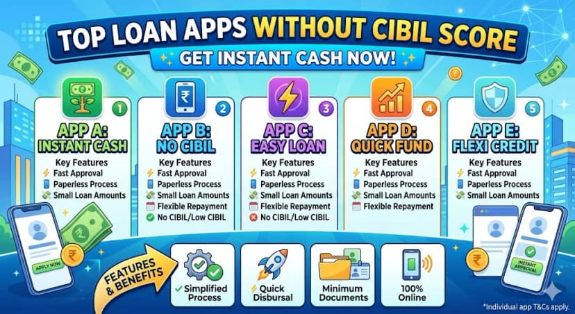 Top Loan Apps Without CIBIL Score: Get Instant Cash Now
