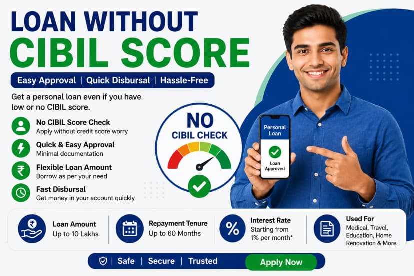 How to Get a Personal Loan Without CIBIL Score- (2026 Guide)