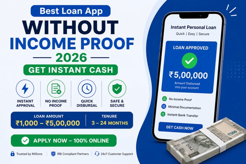 Best Loan App Without Income Proof 2026: Get Instant Cash