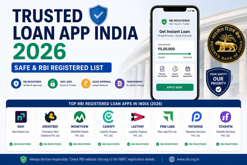 Trusted Loan App India 2026: Safe & RBI Registered List
