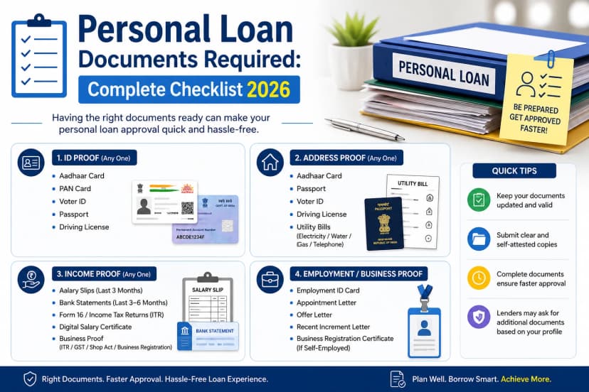 Personal Loan Documents Required: Complete Checklist 2026