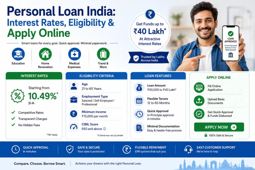 Personal Loan India: Interest Rates, Eligibility & Apply Online