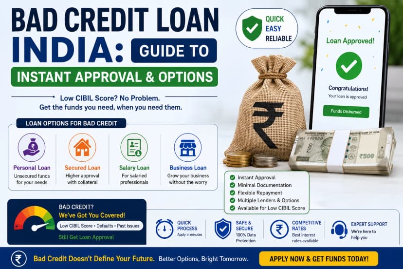 Bad Credit Loan India: Guide to Instant Approval & Options