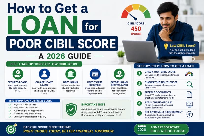 How to Get a Loan for Poor CIBIL Score: A 2026 Guide