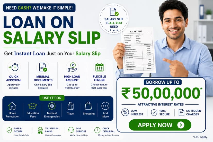 Loan on Salary Slip – Eligibility, EMI & Easy Apply