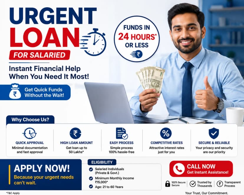 Urgent Loan for Salaried: Get Fast Cash in 2026