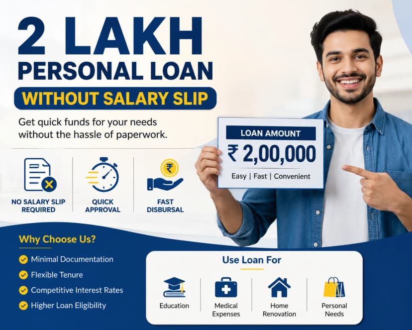 Get 2 Lakh Personal Loan Without Salary Slip Easily
