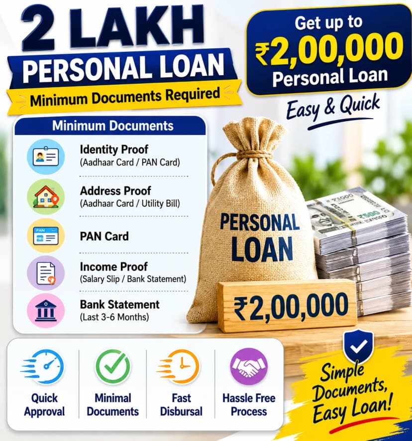 2 Lakh Personal Loan Minimum Documents Required
