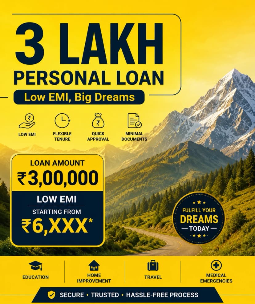 3 Lakh Personal Loan with Low EMI