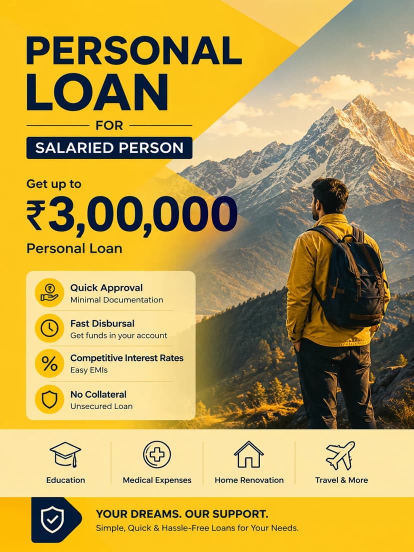 3 Lakh Personal Loan for Salaried Person