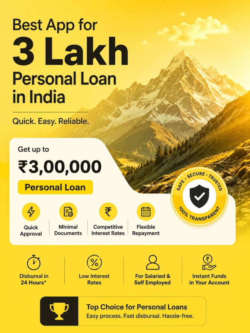 Best App for 3 Lakh Personal Loan India