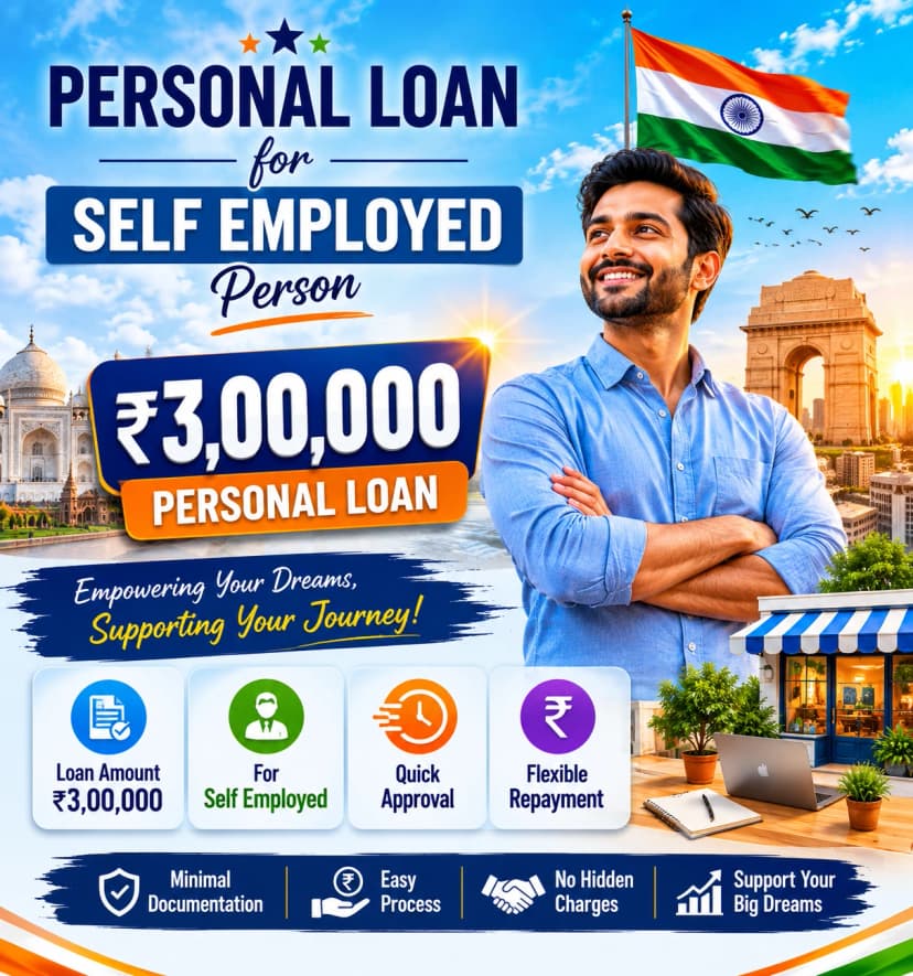 3 lakh personal loan for self employed person