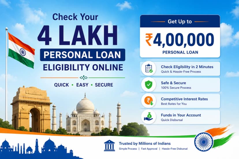 4 lakh personal loan eligibility check online