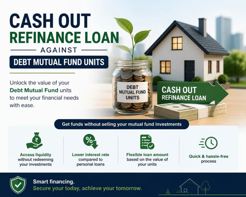 cash out refinance loan against debt mutual fund units
