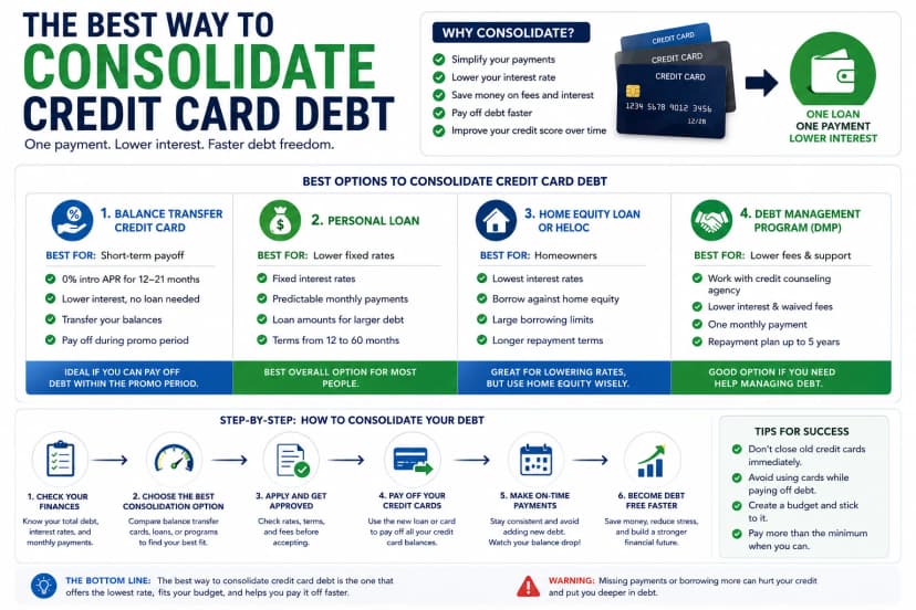 Best way to consolidate credit card debt