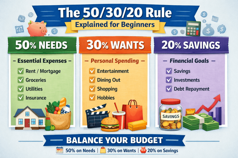 The 50/30/20 Rule Explained for Beginners