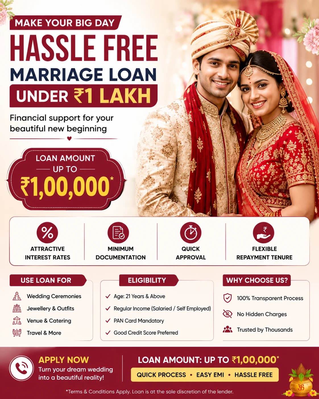 Marriage Loan Under 1 Lakh: Interest Rates & How to Apply (2026)