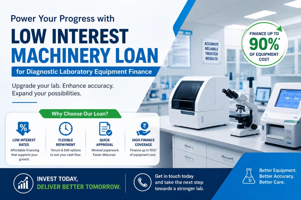 low interest machinery loan for diagnostic laboratory equipment finance