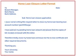 Personal Loan Closure Letter Format Download Word Doc